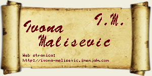 Ivona Mališević vizit kartica